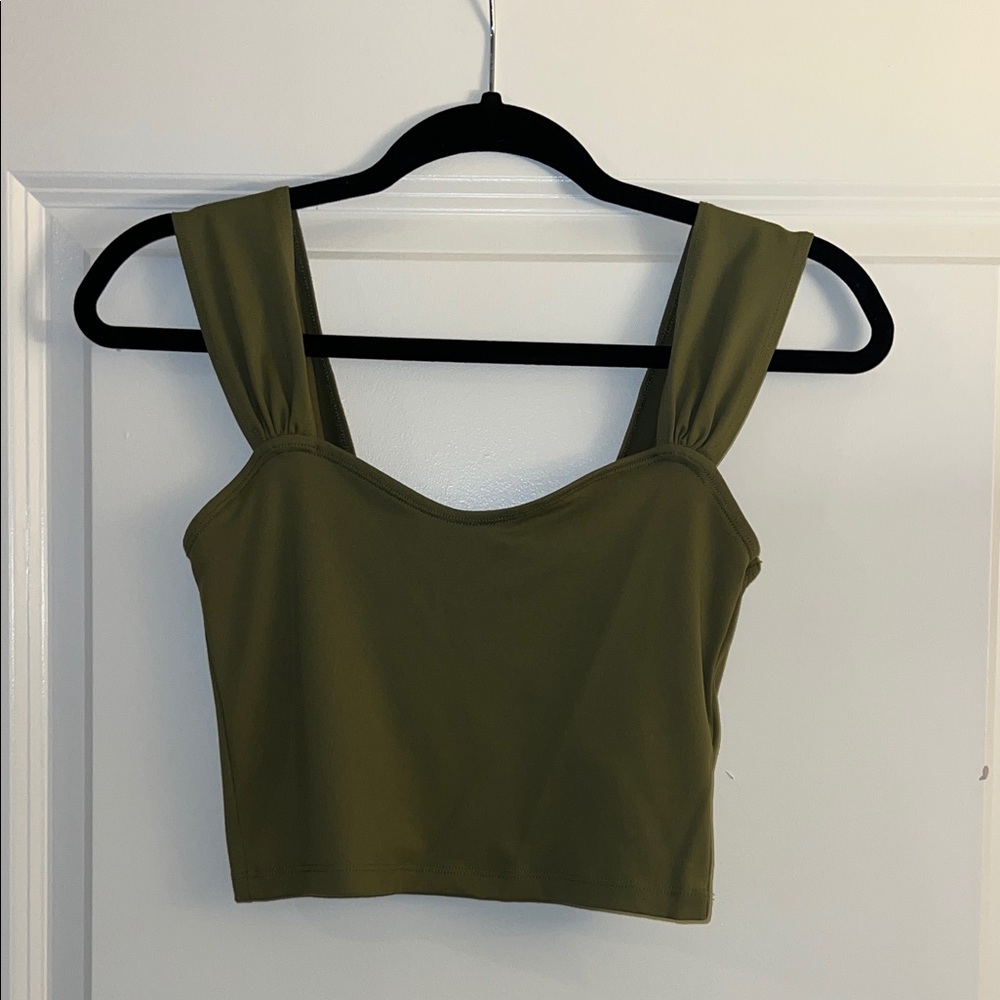 Olive Green Abercrombie Women's Crop Top